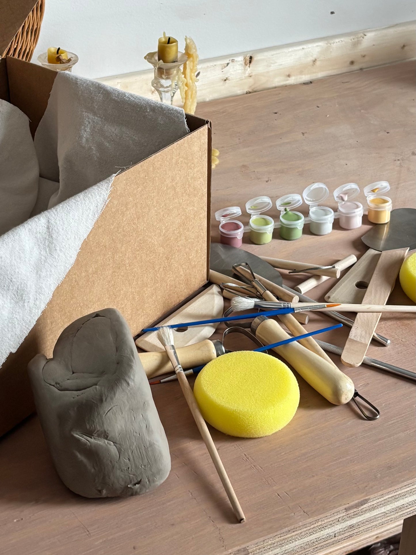 Boîte de poterie à la maison